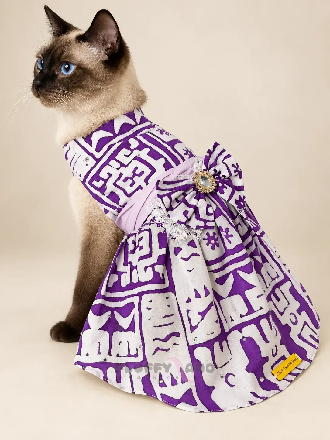 Sweet Purple Batik Dress